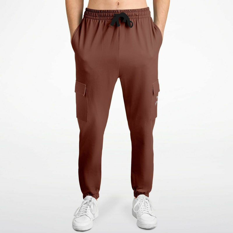 Men's Brown Athletic Cargo Sweatpants