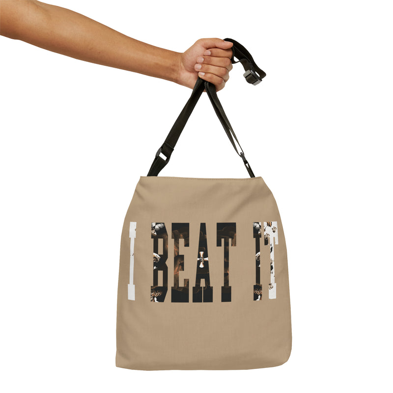 SANDSTONE Adjustable Tote Bag-I Beat it Graphic 