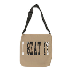 SANDSTONE Adjustable Tote Bag-I Beat it Graphic 