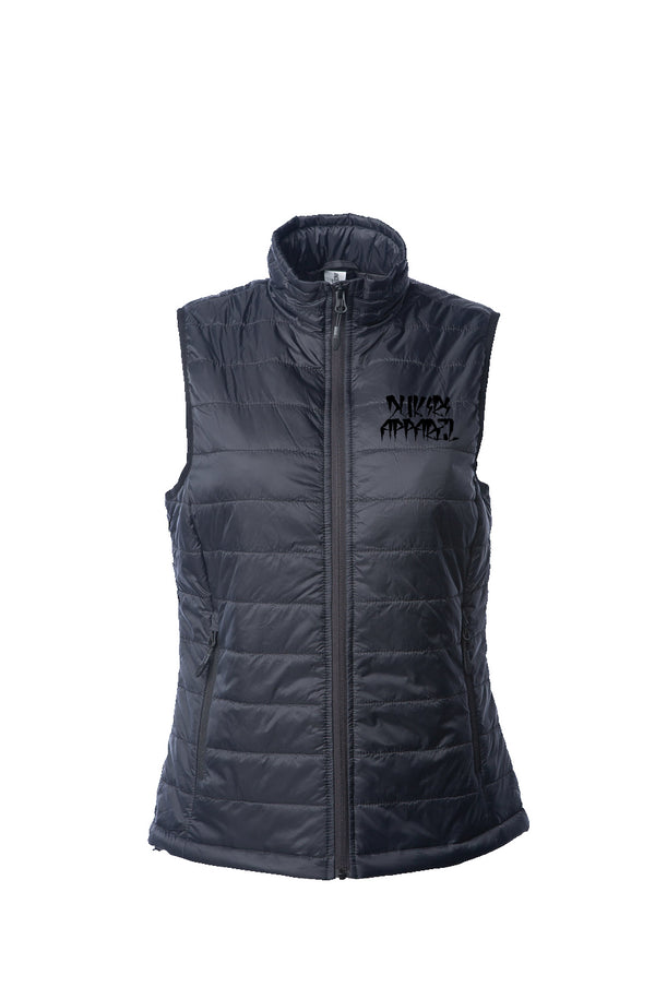 Urban logo Womens Black Puffer Vest