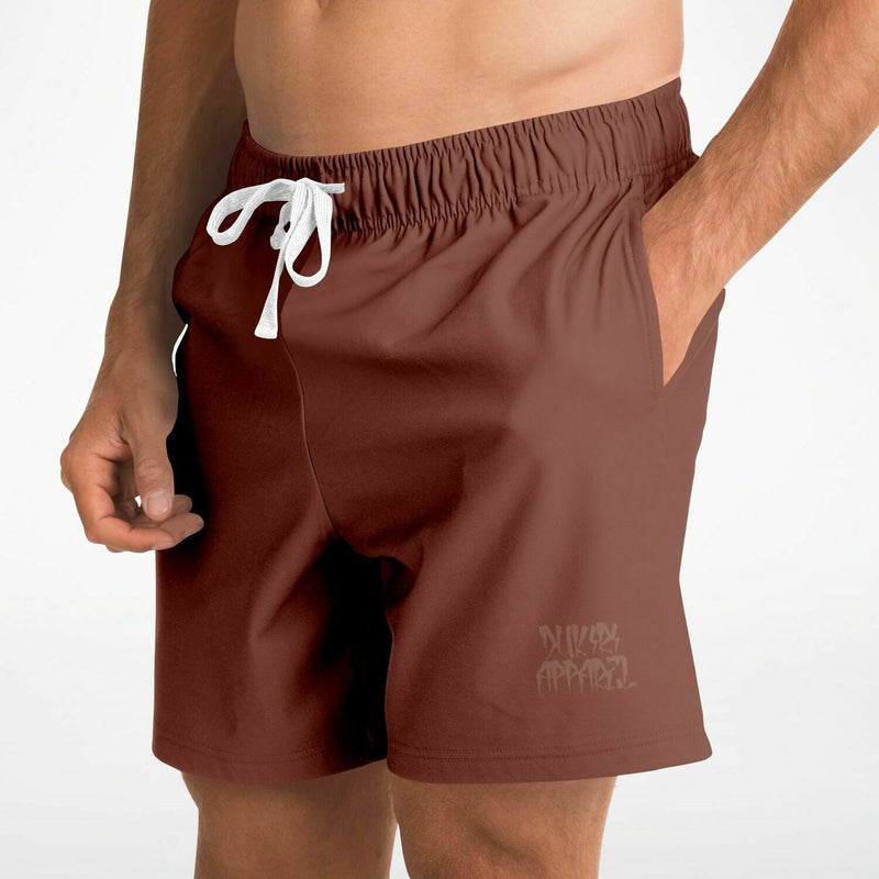 Athletic Polyester Coffee Shorts