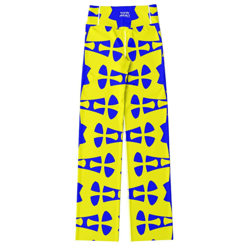 Blue-Yellow Crusader Flare Leggings