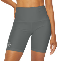 Dark Grey High Waisted Yoga Shorts