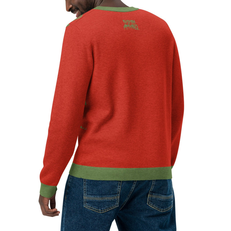 Jingle-Bell-Red-Knitted-crew-neck-sweater-men-back