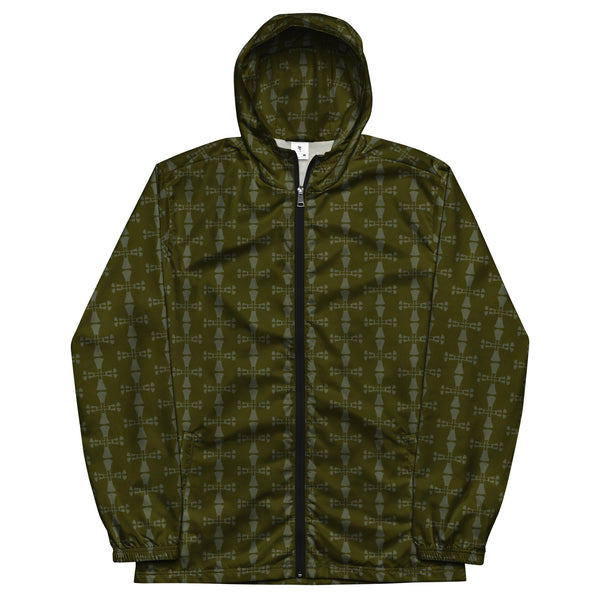 Men’s windbreaker- Allover Print Crusaders Karaka Green