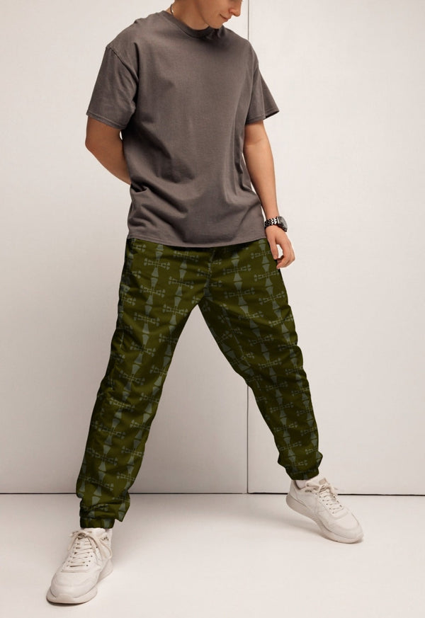 Men's track pants-Allover Crusaders Karaka Green