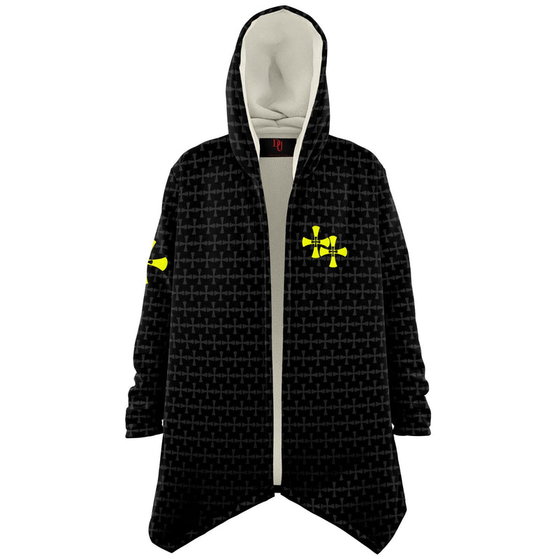 Black Microfleece Women's Cloak-Allover Crusade Cross