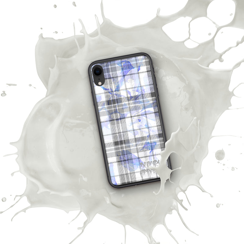 Grey Flannel Pattern Clear iPhone® Case