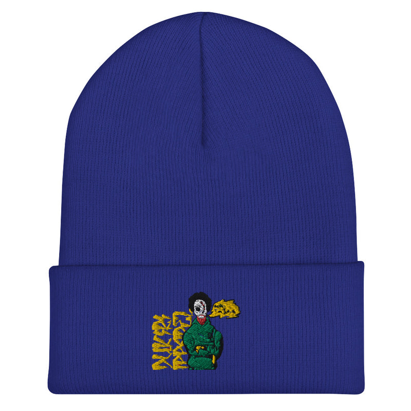 Ivan Royal Blue Embriodered Cuffed Beanie