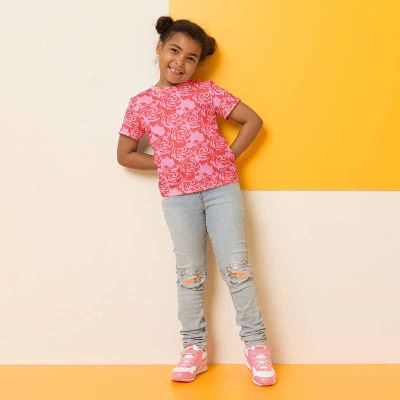 dukiri-apparel-all-over-print-kids-red-rose-pink-crew-neck-t-shirt