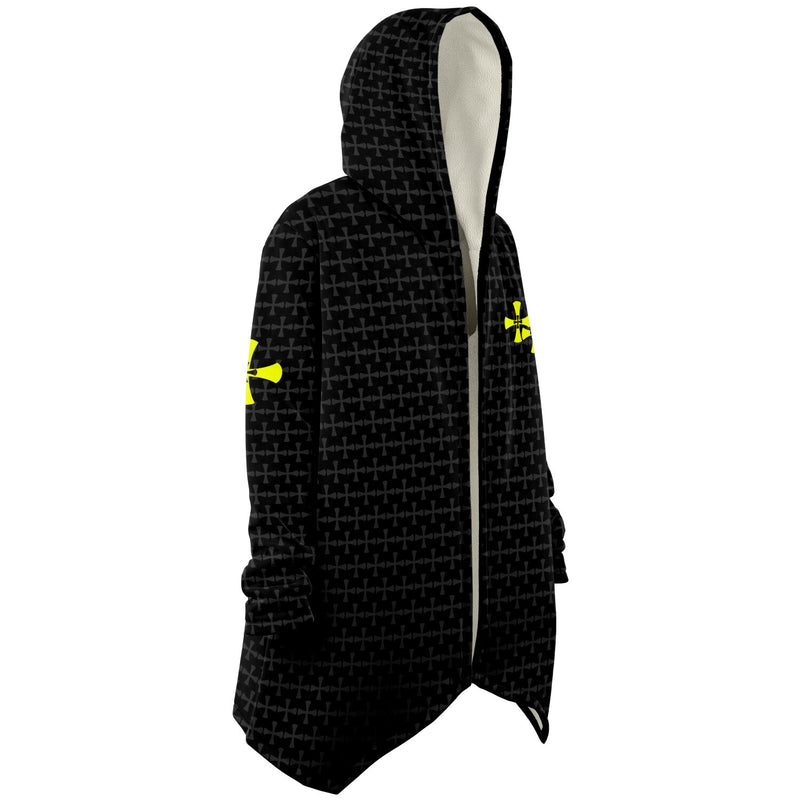 Black Microfleece Women's Cloak-Allover Crusade Cross