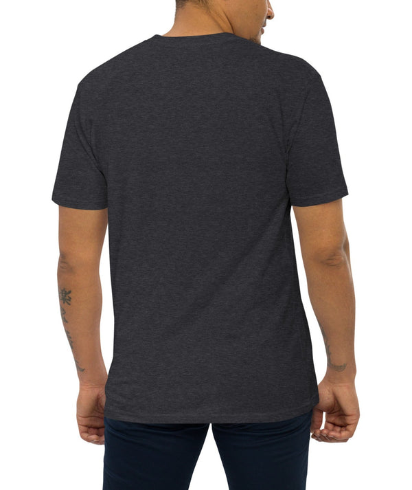 Men’s Charcoal Heather heavyweight tee-Mocking Bird