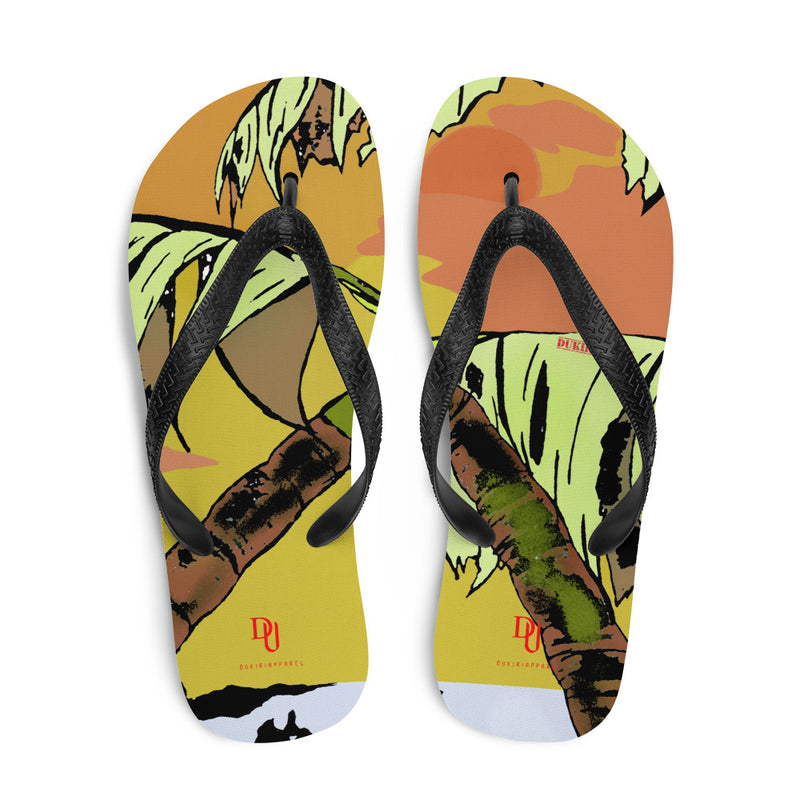 Palm Tree in a Sunset Flip-Flops