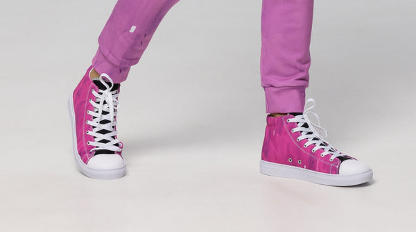 Purple Goo Women’s high top canvas shoes