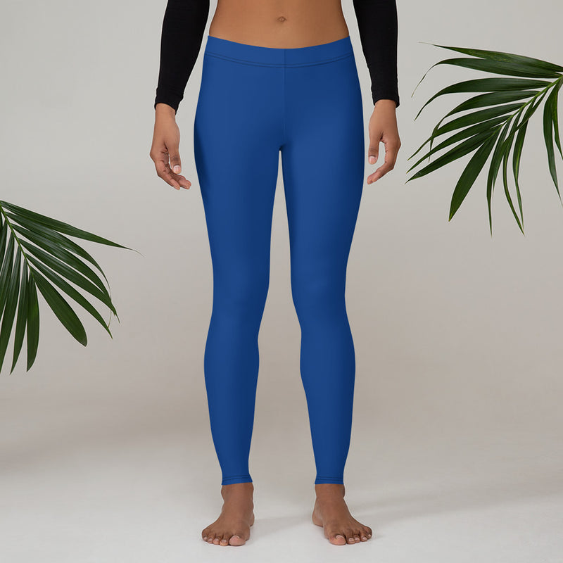 Microfiber yarn blue leggings