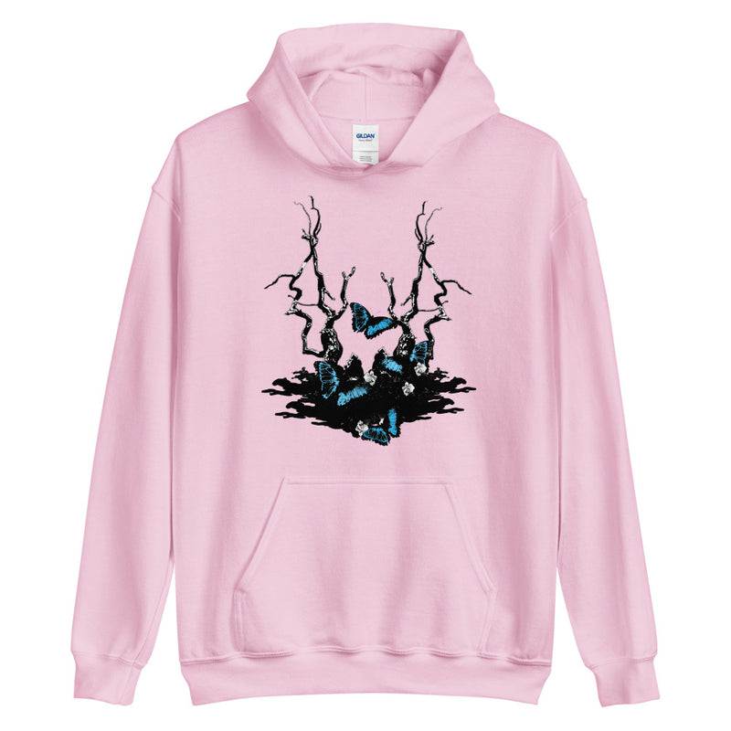 Wondering Butterfly Pink Fleece hoodie