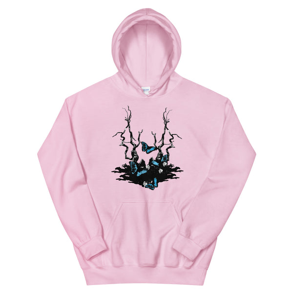 Wondering Butterfly Pink Fleece hoodie