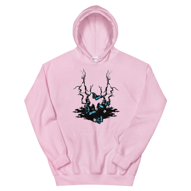 Wondering Butterfly Pink Fleece hoodie